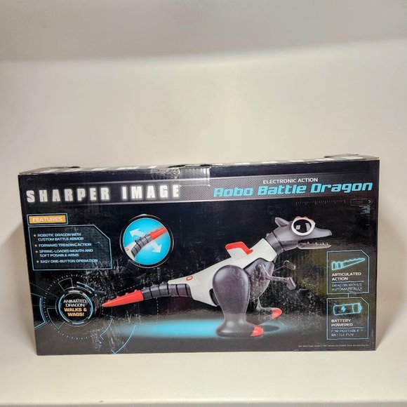 NEW Sharper Image Robotic Battle Dragon Dinosaur New ARTICULATED ROBOT Easter - Picture 3 of 3